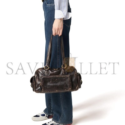 MIU MIU POCKET NAPPA LEATHER TOP-HANDLE BAG 5BB179 (32*19*14cm) MIU MIU POCKET NAPPA LEATHER TOP-HANDLE BAG 5BB179 (32*19*14cm)